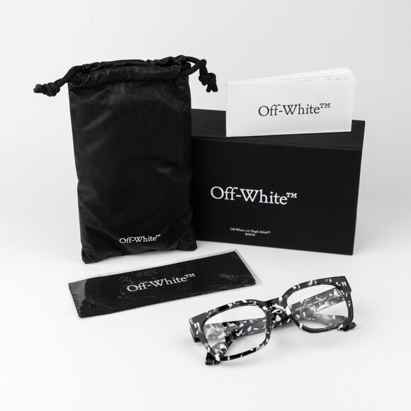 Off-White STYLE 53 Women Eyeglasses Square Havana Black OERJ053 STYLE 53 1200 - Picture 10 of 14